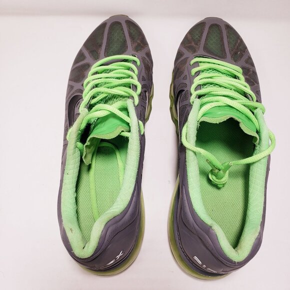 Nike Air Max+ 2011 Cool Grey Neon Lime mens 10 - Picture 9 of 10